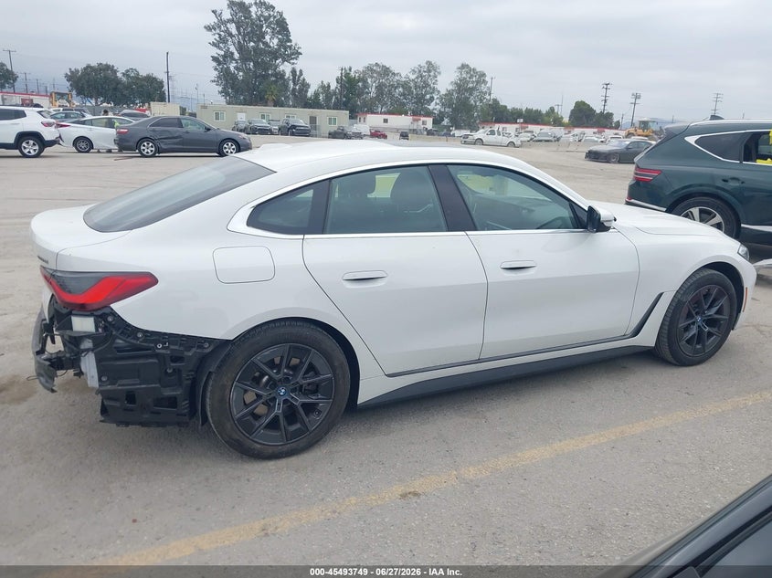 2024 BMW I4 Gran Coupe Edrive35 VIN: WBY43AW06RFS97242 Lot: 45493749