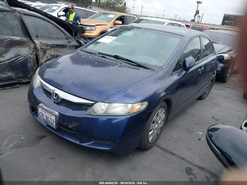 2011 Honda Civic, Левый зад, IAAI, VIN 2HGFA1F54BH550026 — фото 2