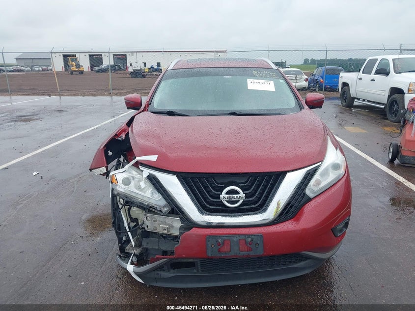 2017 Nissan Murano Sl VIN: 5N1AZ2MH6HN182562 Lot: 45494271