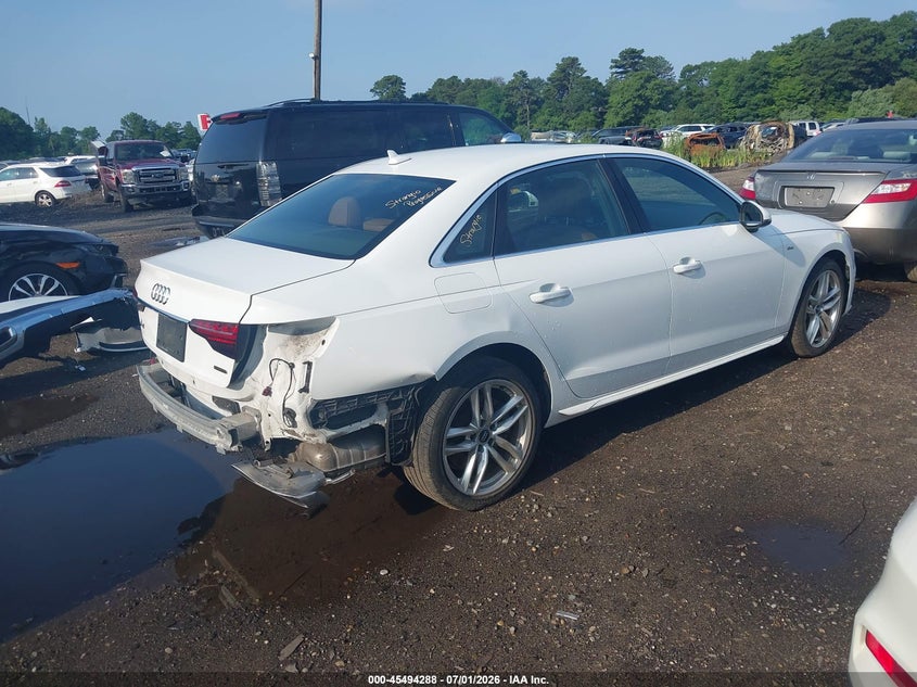 Vin: waudnaf43la062782, lot: 45992485, audi a4 premium 45 tfsi quattro s tronic 20204