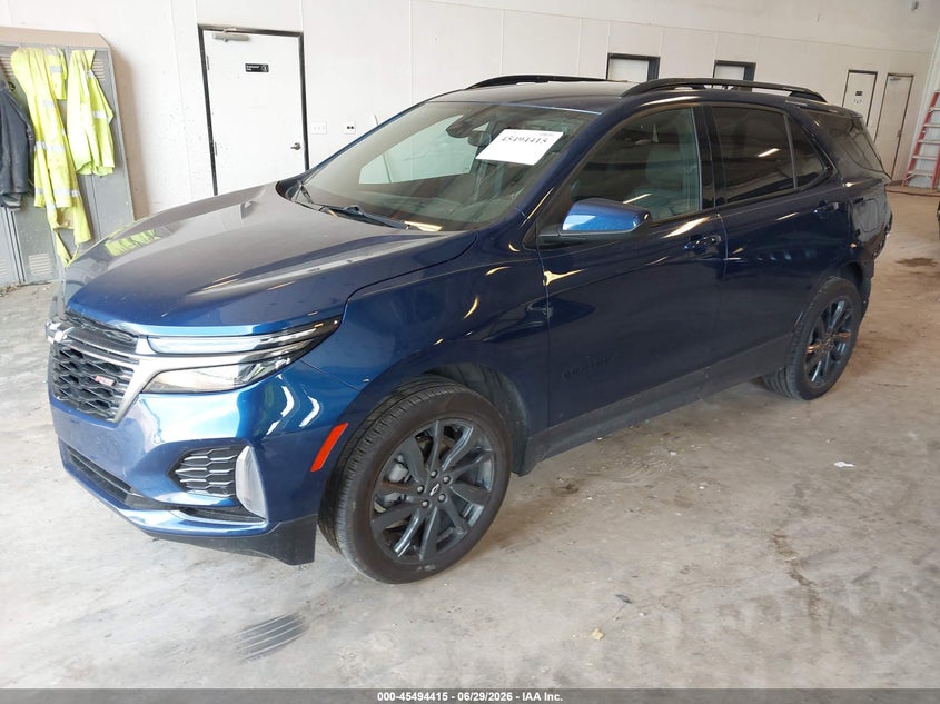 2022 Chevrolet Equinox, Rear, IAAI, VIN 3GNAXWEV0NS211729 — photo 2
