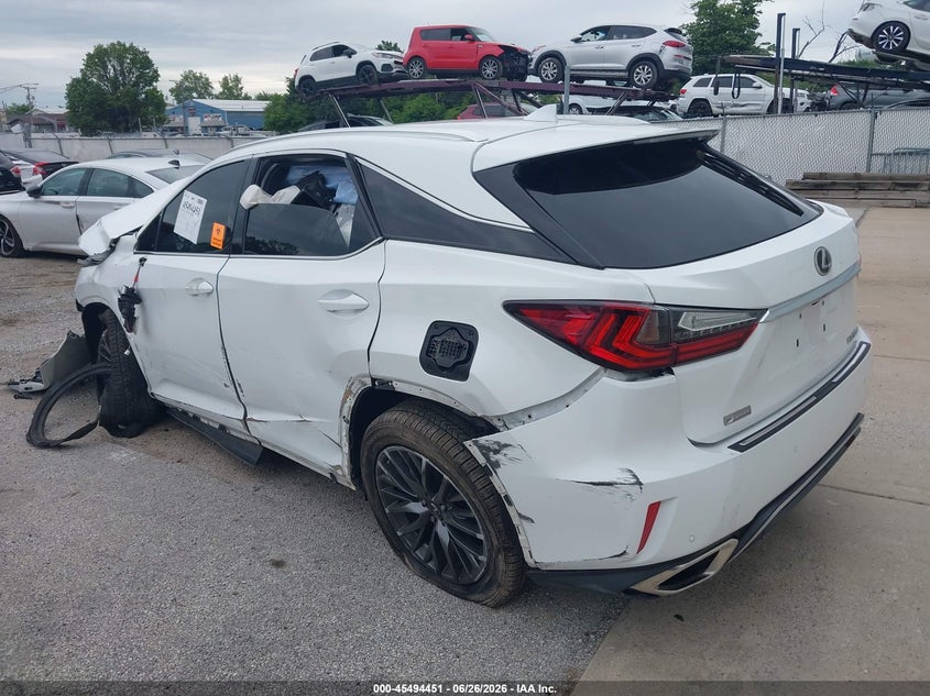 Vin: 2t2bzmca4gc028230, lot: 45992648, lexus rx 350 f sport 20163