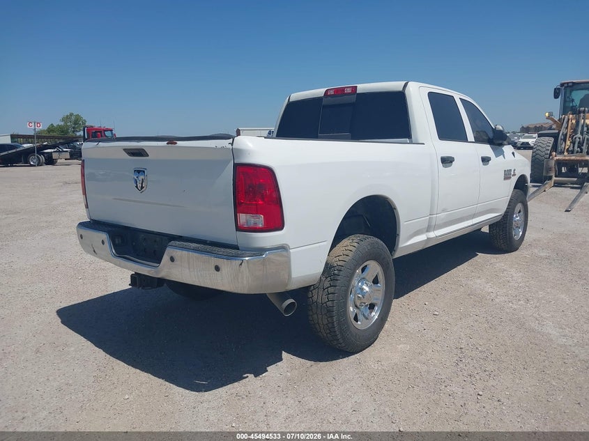 Vin: 3c6ur5cl6jg301225, lot: 45992730, ram 2500 tradesman  4x4 6'4 box 20184