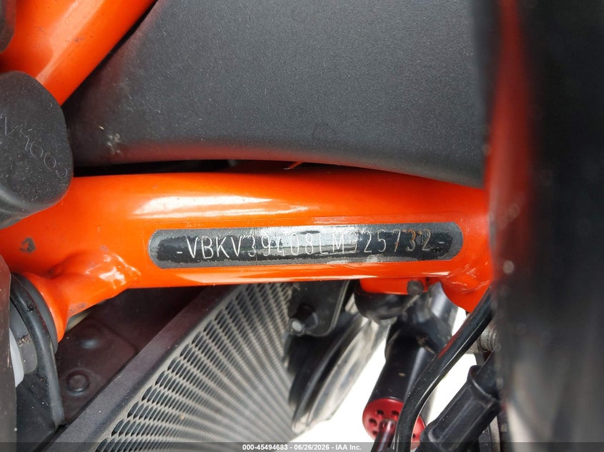 2020 Ktm 1290 Super Duke R VIN: VBKV39408LM925732 Lot: 45494683