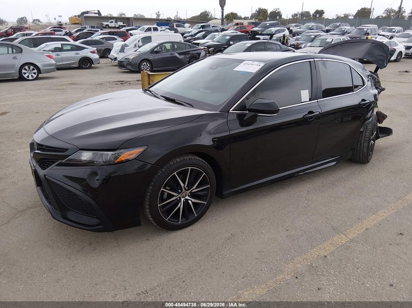 2022 Toyota Camry Se, Левый зад, IAAI, VIN 4T1G11AK0NU071700 — фото 2