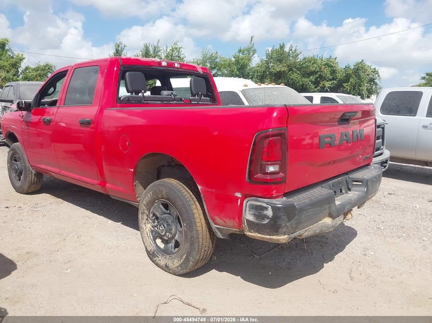 Vin: 3c6ur5cj0tg252394, lot: 45992945, ram 2500 tradesman  4x4 6'4 box 20263
