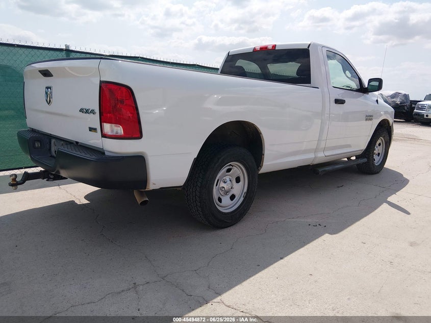 Vin: 3c6jr7dg0hg708323, lot: 45993069, ram 1500 tradesman  4x4 8' box 20174