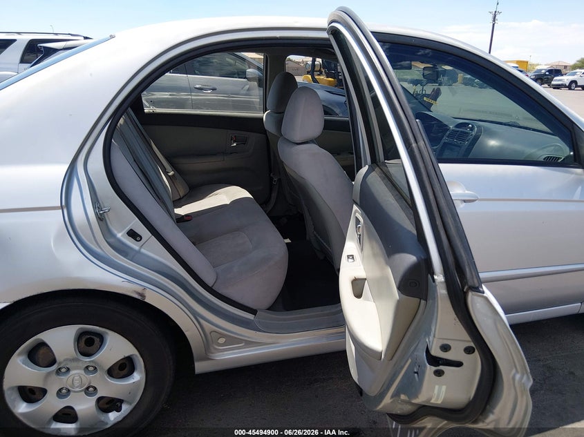2008 KIA SPECTRA SEDAN 2.0L I-4 DOHC, VVT, 138HP