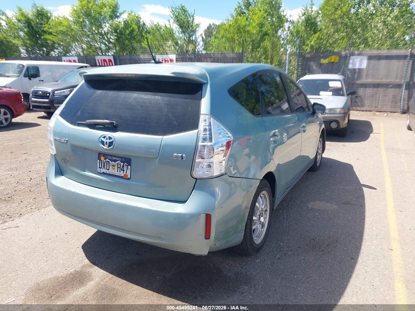 2014 TOYOTA PRIUS V (+) WAGON 1.8L I-4 DOHC, VVT, 98HP