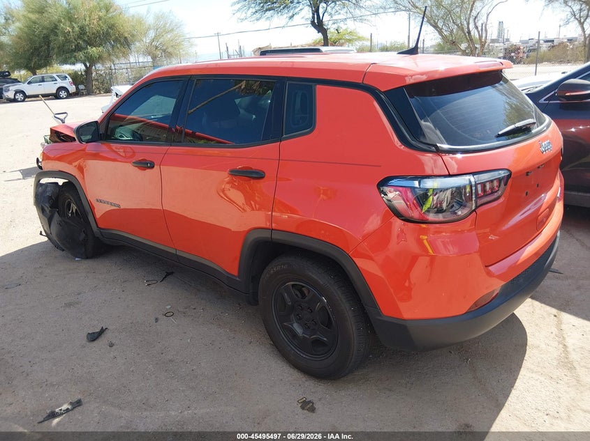 Vin: 3c4njcab8lt253210, lot: 45993694, jeep compass sport fwd 20203