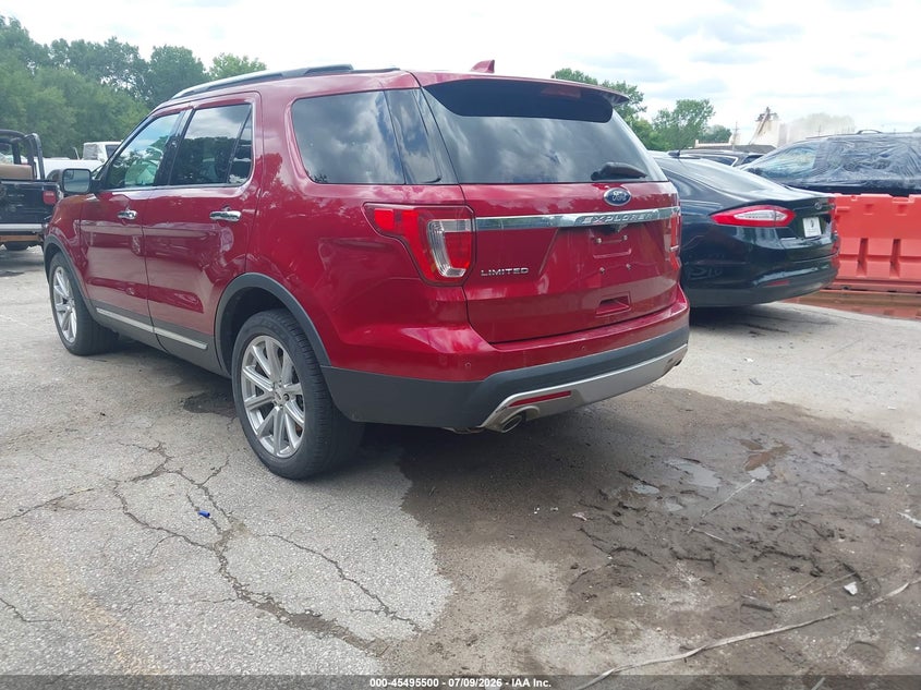 Vin: 1fm5k7f80ggc49451, lot: 45993696, ford explorer limited 20163