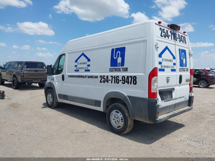 Vin: 3c6trvbgxhe508772, lot: 45993816, ram promaster 1500 high roof 136 wb 20173
