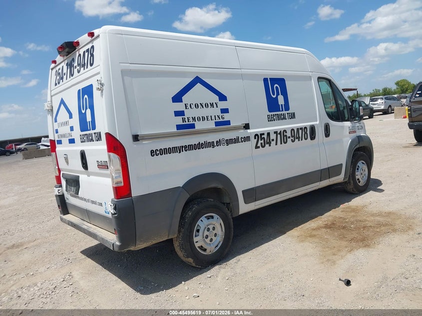 Vin: 3c6trvbgxhe508772, lot: 45993816, ram promaster 1500 high roof 136 wb 20174