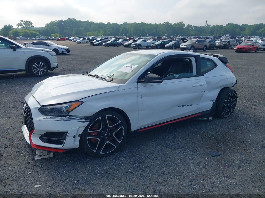 Vin: kmht36ah8mu010443, lot: 45993839, hyundai veloster n 20212