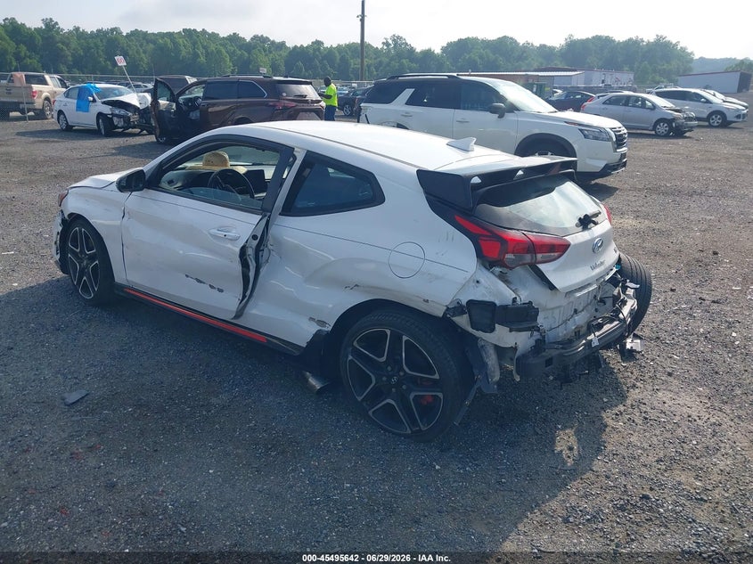 Vin: kmht36ah8mu010443, lot: 45993839, hyundai veloster n 20213