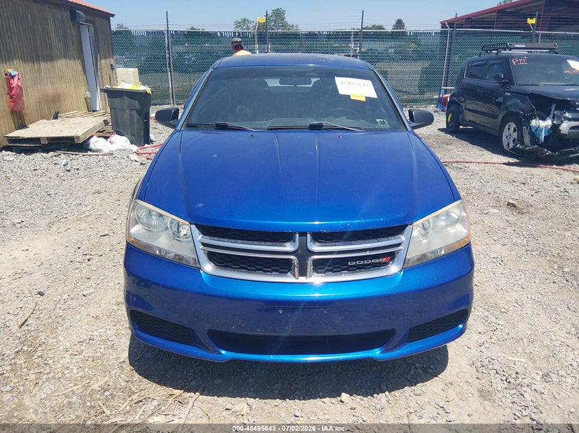 2012 Dodge Avenger Se VIN: 1C3CDZAB8CN265511 Lot: 45495643