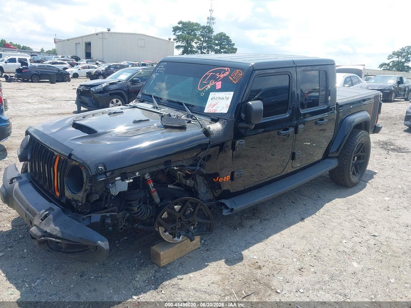 Vin: 1c6hjtfg2ml504728, lot: 45994218, jeep gladiator overland 4x4 20212