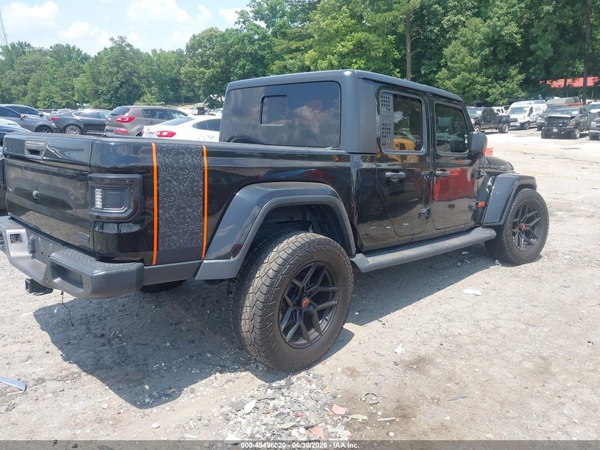 Vin: 1c6hjtfg2ml504728, lot: 45994218, jeep gladiator overland 4x4 20214
