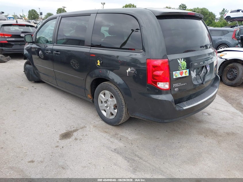 Vin: 2c4rdgbg2cr244113, lot: 45994244, dodge grand caravan se/avp 20123
