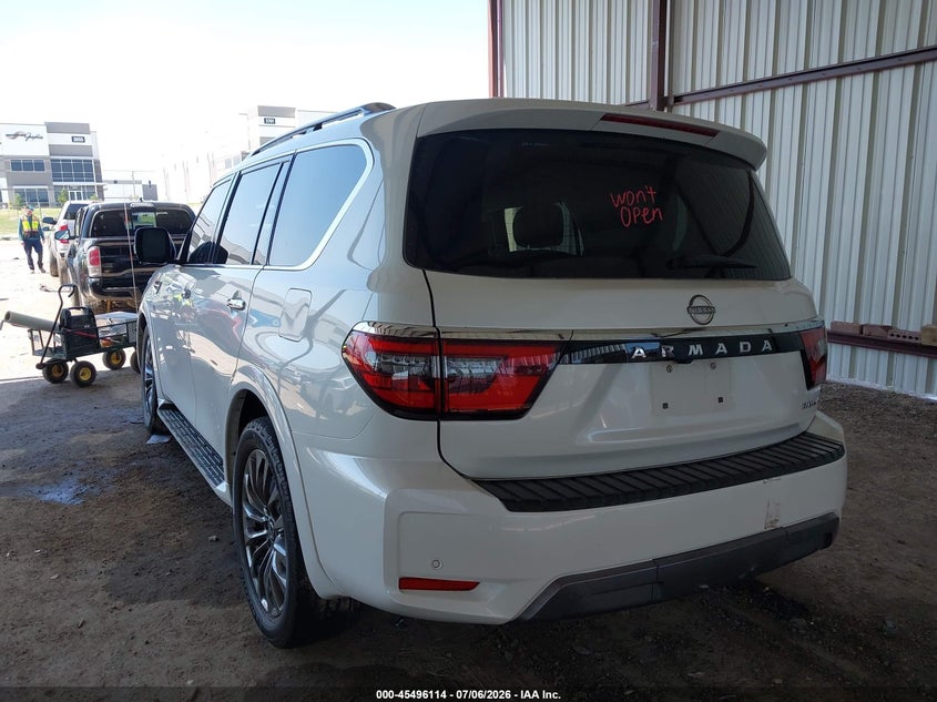 Vin: jn8ay2db1m9794467, lot: 45994312, nissan armada platinum 4wd 20213