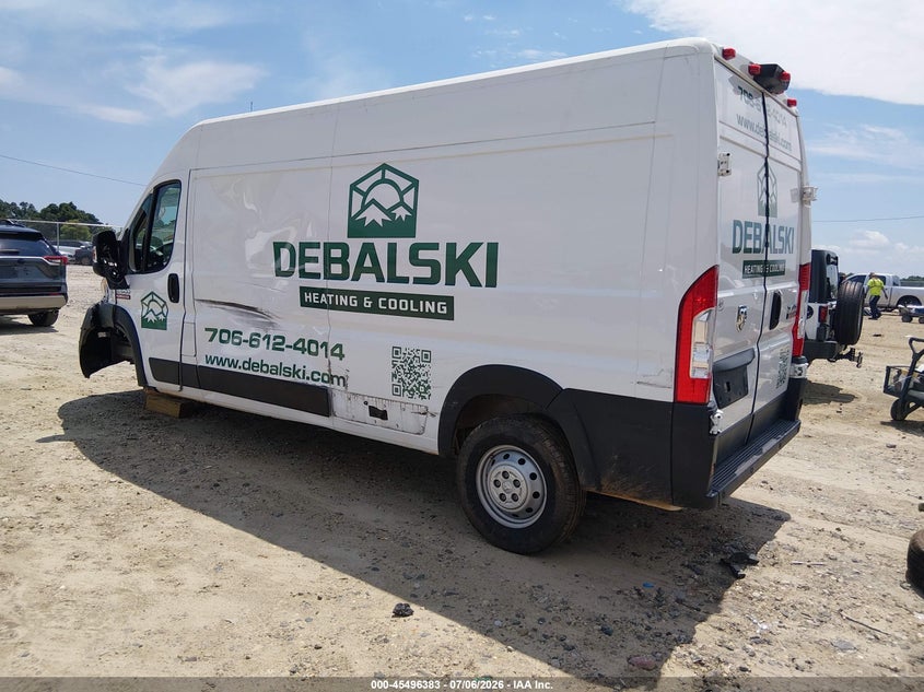 Vin: 3c6lrvdg6me508484, lot: 45994581, ram promaster 2500 high roof 159 wb 20213