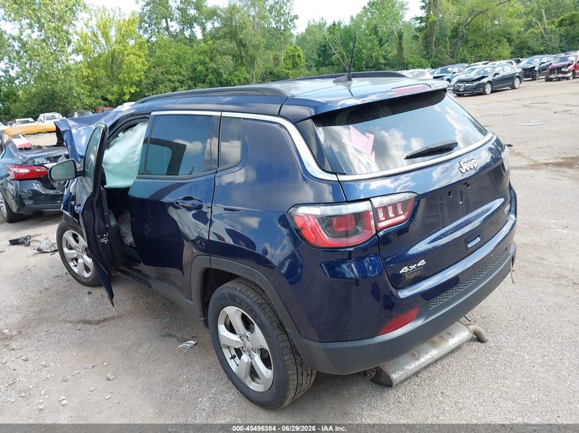 Vin: 3c4njdbb8jt423129, lot: 45994582, jeep compass latitude 4x4 20183