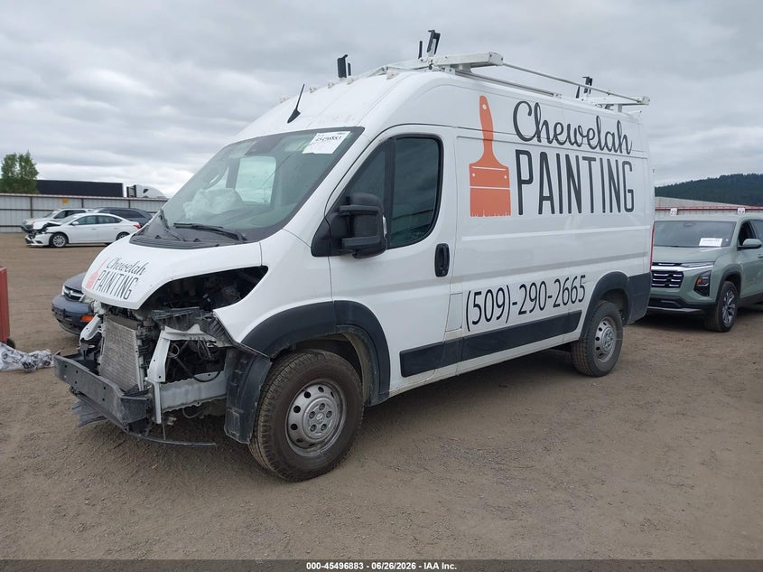 Vin: 3c6lrvbg2pe529274, lot: 45995081, ram promaster 1500 high roof 136 wb 20232