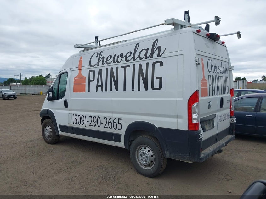 Vin: 3c6lrvbg2pe529274, lot: 45995081, ram promaster 1500 high roof 136 wb 20233