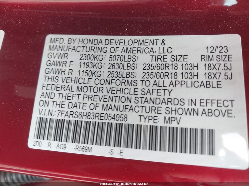 2024 HONDA CR-V HYBRID SPORT-L — Photo 9