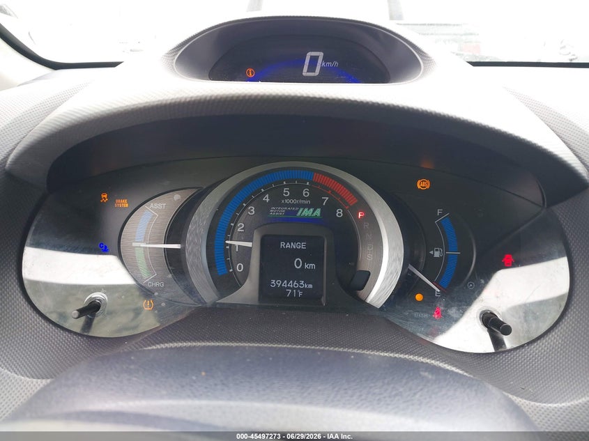 2010 Honda Insight Ex VIN: JHMZE2H74AS010105 Lot: 45497273