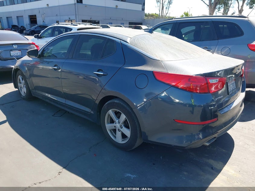 Vin: knagm4a76f5599422, lot: 45995647, kia optima lx 20153