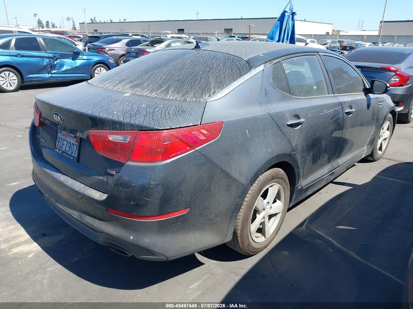 Vin: knagm4a76f5599422, lot: 45995647, kia optima lx 20154