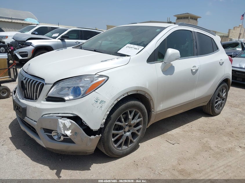 Vin: kl4cj1sm7gb534864, lot: 45995663, buick encore sport touring 20162