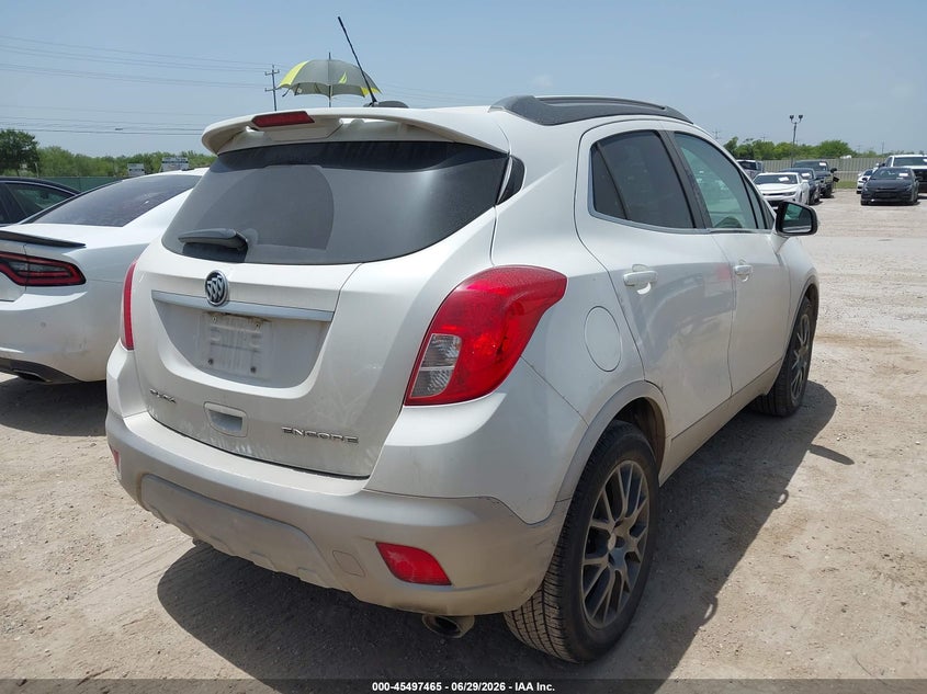 Vin: kl4cj1sm7gb534864, lot: 45995663, buick encore sport touring 20164