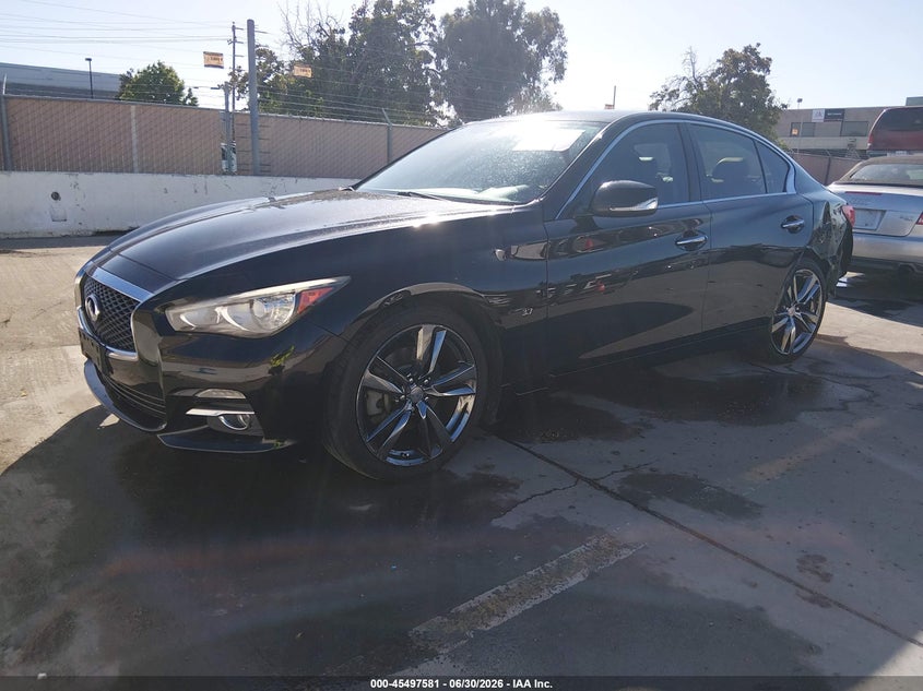 2015 Infiniti Q50, Удар ззаду, IAAI, VIN JN1BV7AP2FM349762 — фото 2