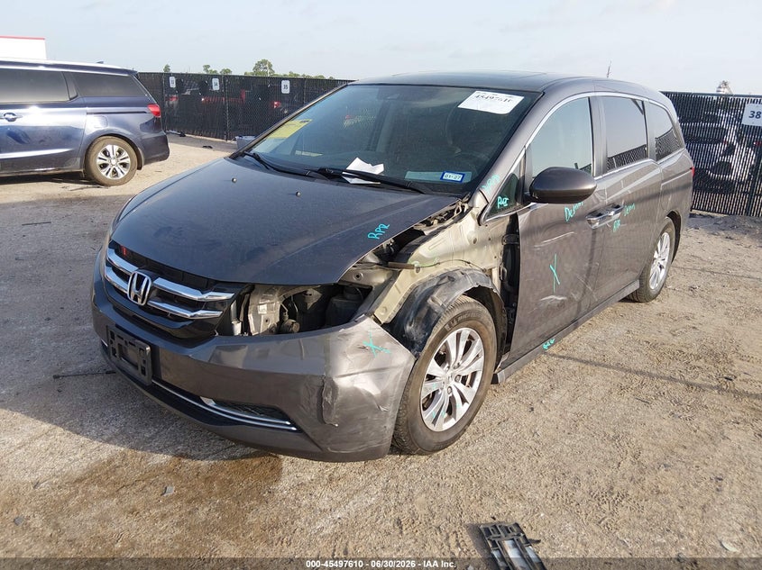 Vin: 5fnrl5h6xgb042014, lot: 45995808, honda odyssey ex-l 20162
