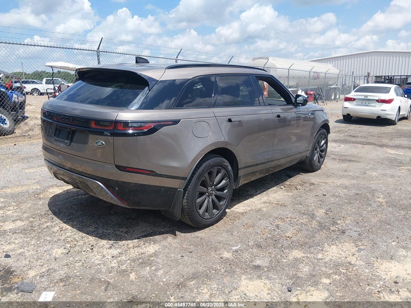 Vin: salyl2rxxja775447, lot: 45995943, land rover range rover velar p250 se r-dynamic 20184