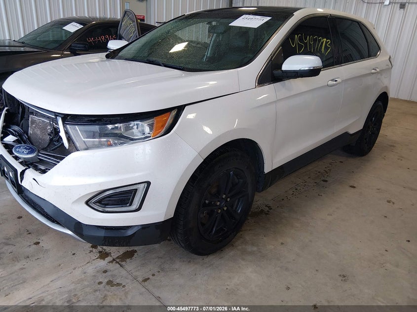 Vin: 2fmtk4j84fbc23065, lot: 45995971, ford edge sel 20152