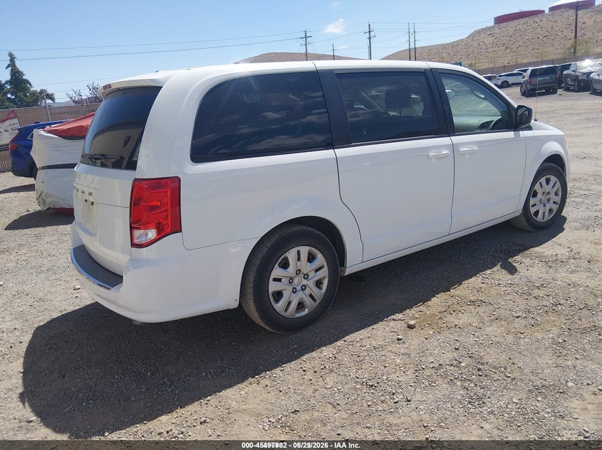 Vin: 2c4rdgbg4jr288739, lot: 45996180, dodge grand caravan se 20184