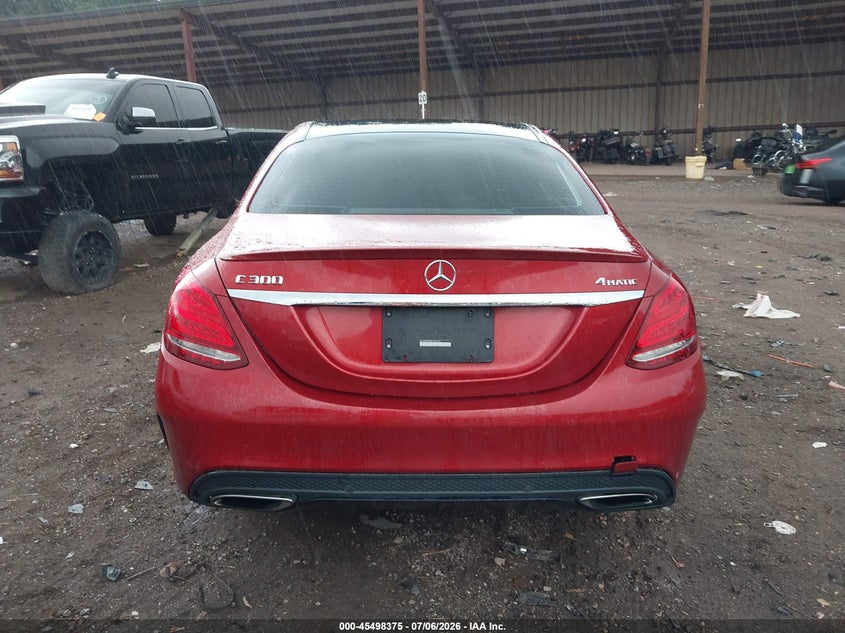 2016 Mercedes-Benz C 300 Sport 4Matic VIN: 55SWF4KBXGU101572 Lot: 45498375