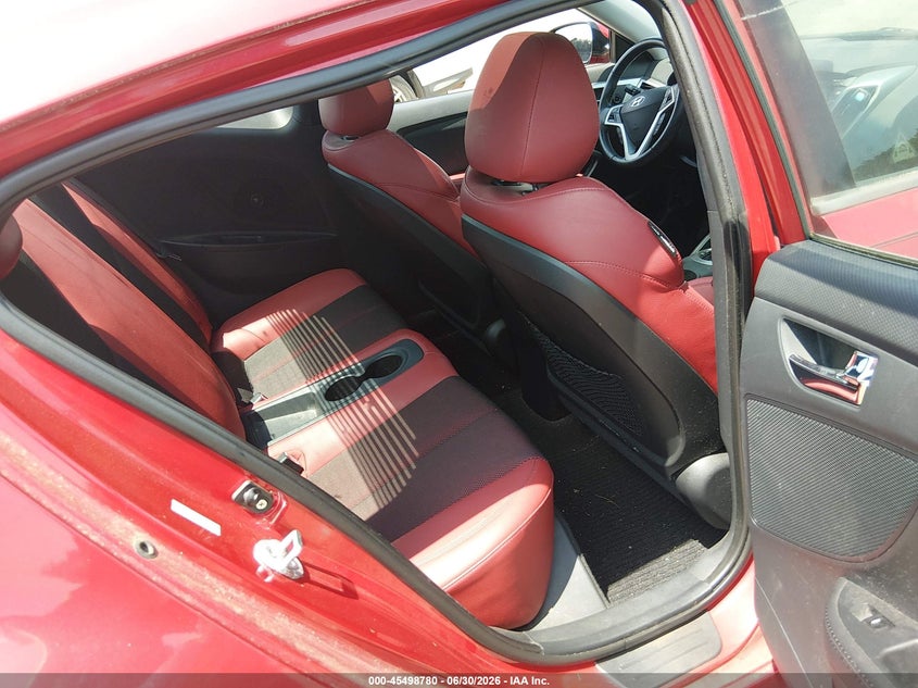 2012 Hyundai Veloster Base W/Red/Black VIN: KMHTC6AD3CU049341 Lot: 45498780