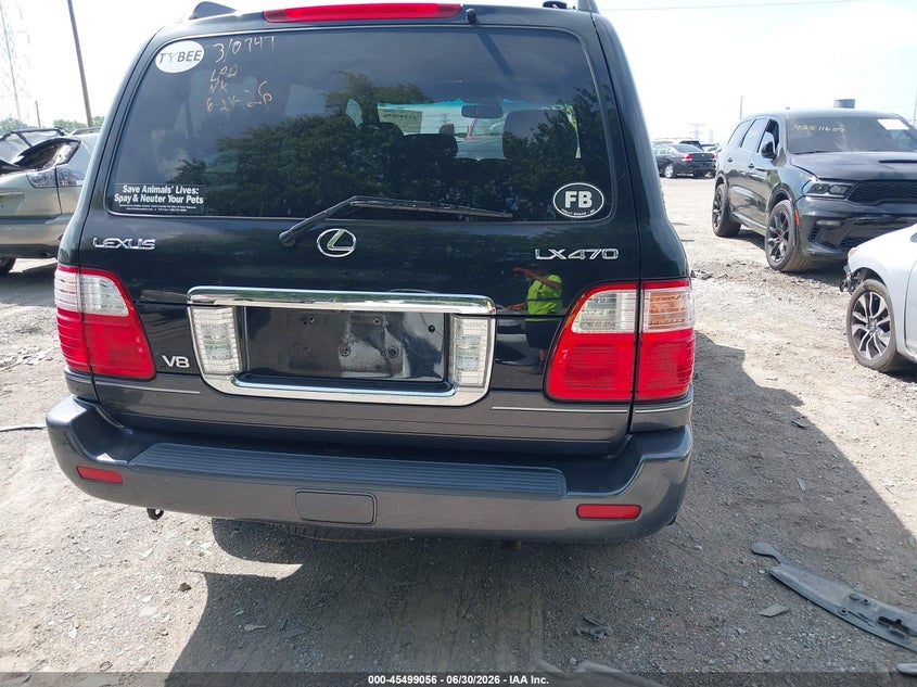 2005 Lexus Lx 470 VIN: JTJHT00W853549222 Lot: 45499056