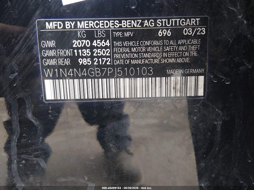 2023 Mercedes-Benz Gla 250 VIN: W1N4N4GB7PJ510103 Lot: 45499184