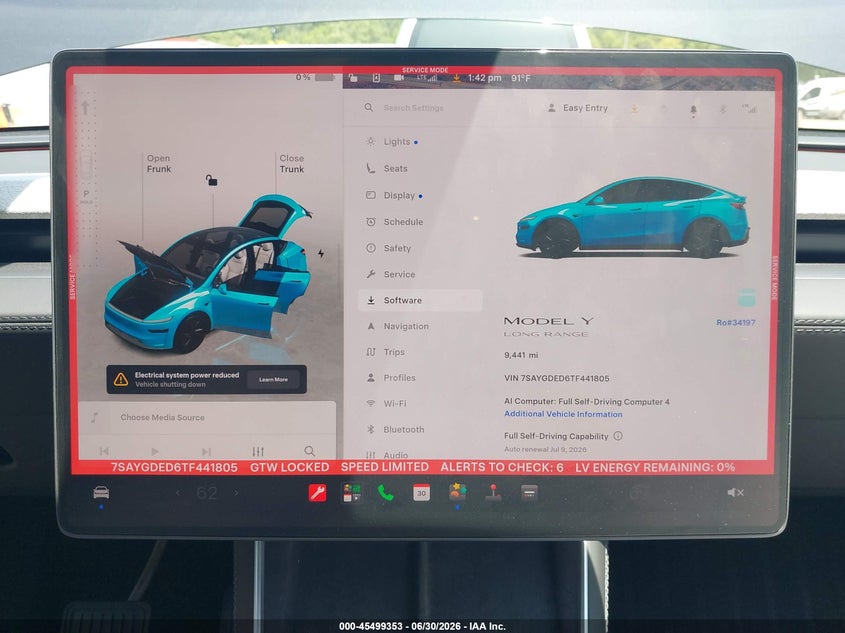 2026 TESLA MODEL Y SPORT UTILITY VEHICLE ELECTRIC