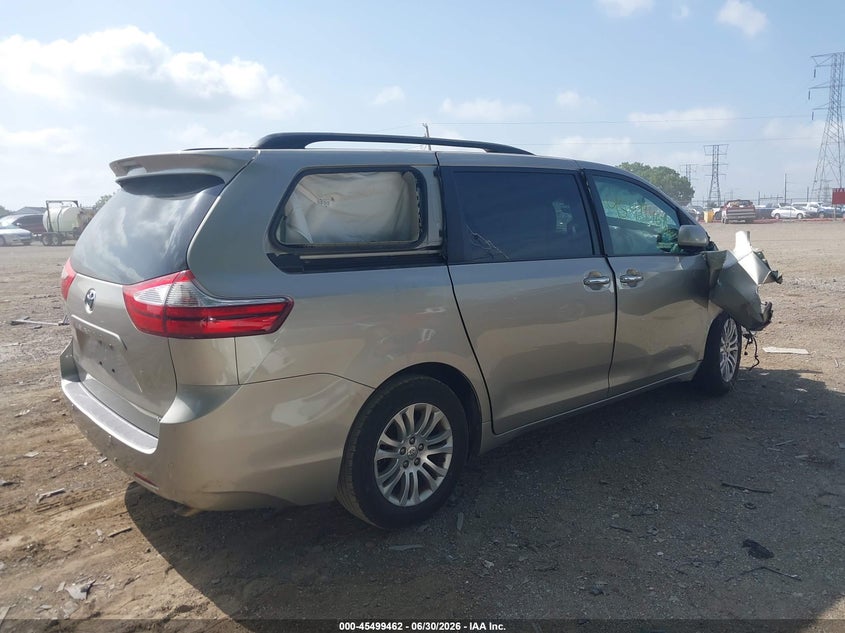 Vin: 5tdyk3dc6fs532023, lot: 45997678, toyota sienna xle 8 passenger 20154