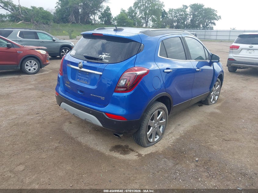 Vin: kl4cjhsb6hb017869, lot: 45997756, buick encore premium 20174