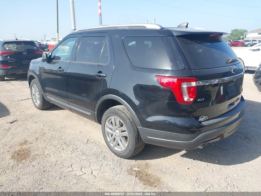 Vin: 1fm5k8d82jgc91796, lot: 45997923, ford explorer xlt 20183