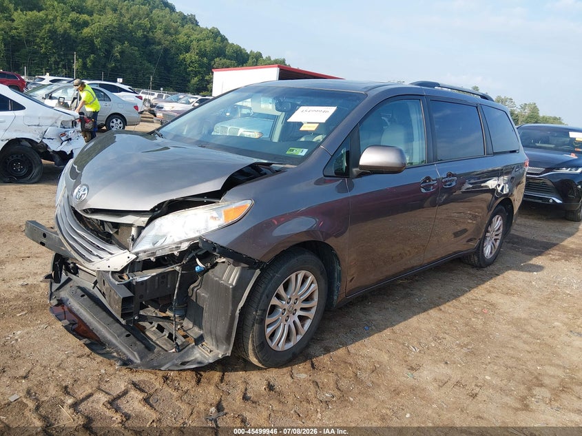 Vin: 5tdyk3dc2es516870, lot: 45998162, toyota sienna xle/limited 20142