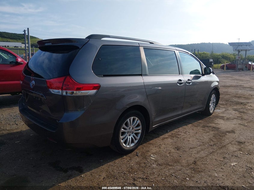 Vin: 5tdyk3dc2es516870, lot: 45998162, toyota sienna xle/limited 20144