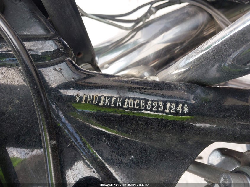 2012 Harley-Davidson Flhtk Electra Glide Ultra Ltd VIN: 1HD1KEM10CB623124 Lot: 45500142